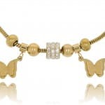 Bransoletka modułowa stal szlachetna pozłacana motylki- (3).jpg