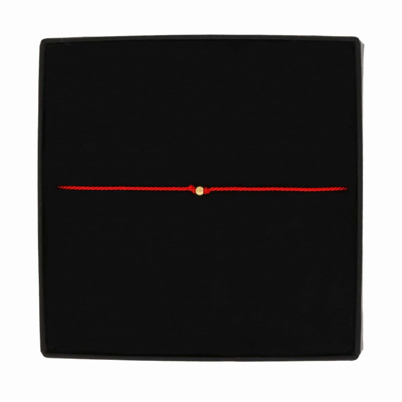 bransoletka stal chirurgiczna sznurek czerwony kulka