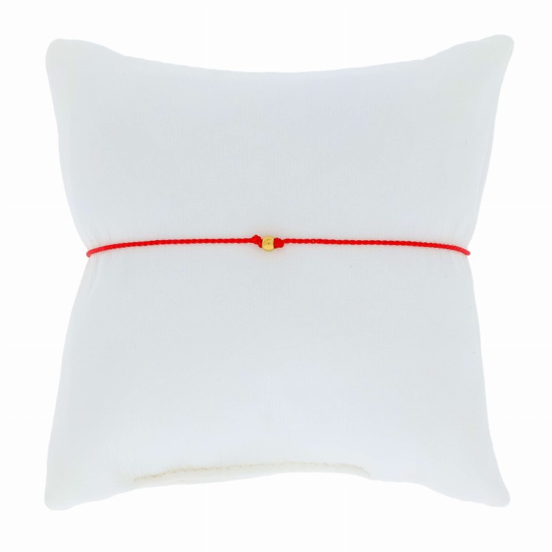 bransoletka stal chirurgiczna sznurek czerwony kulka