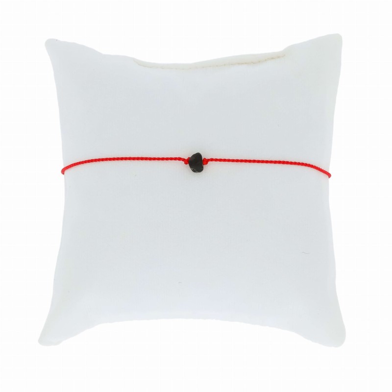 bransoletka stal chirurgiczna sznurek czerwony onyks