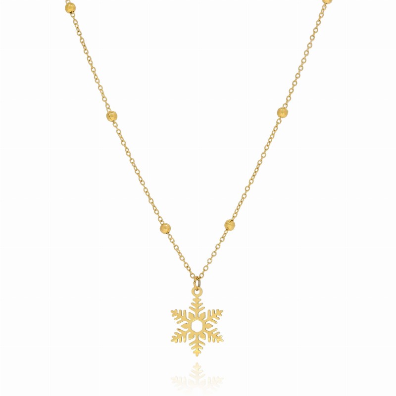 Naszyjnika łańcuch stal chirurgiczna zawieszka śnieżynka (1).jpg
