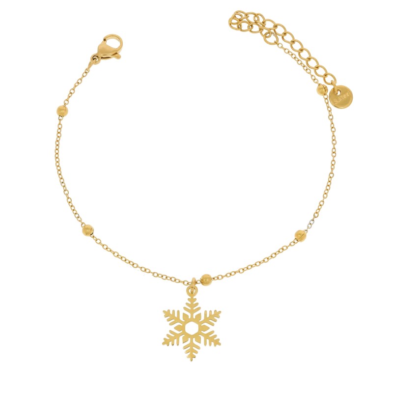 bransoletka  stal chirurgiczna pozłacana śnieżynka (2).jpg