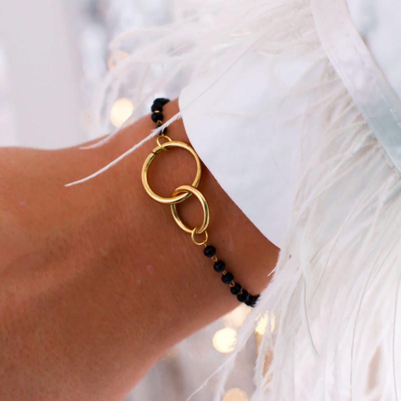 bransoletka stal koło czarne koraliki (2).jpg