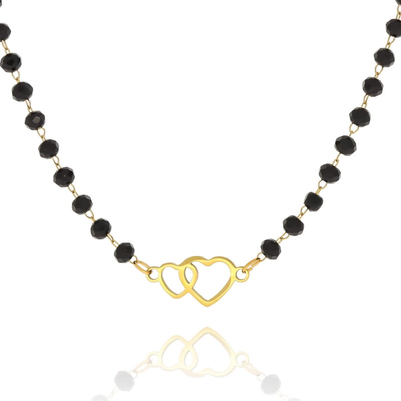 Naszyjnik stal chirurgiczna serduszka kryształki kolor złoty- (2).jpg