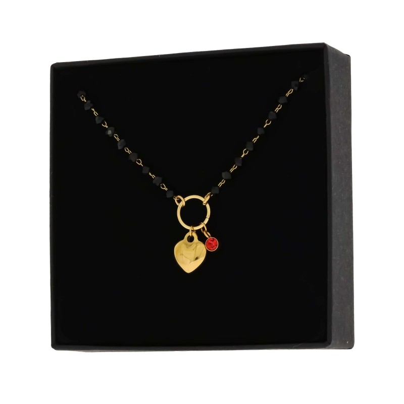 Naszyjnik stal chirurgiczna  kolor złoty serduszko granat (3).jpg