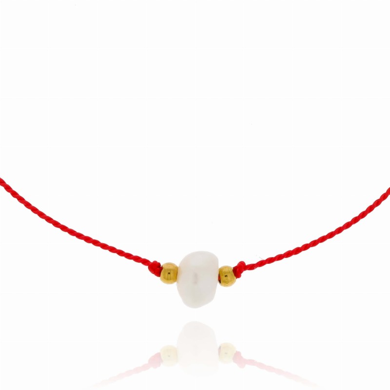 bransoletka stal perła hodowlana jedwabna nić kolor czerwony (3).jpg