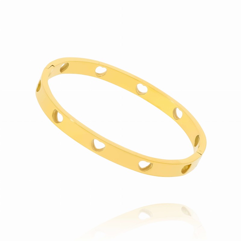 bransoletka stal chirurgiczna obręcz kolor zło serduszka