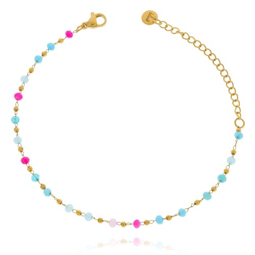 Bransoletka ze stali chirurgicznej mix kolorów