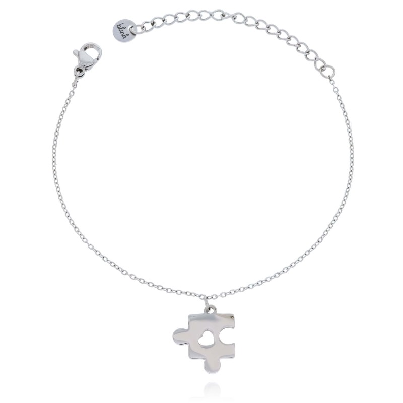 bransoletka  ze stali chirurgicznej  kolor srebrny puzzel