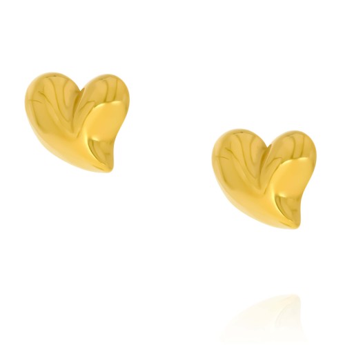 Kolczyki ze stali szlachetnej serce serduszka glamour  