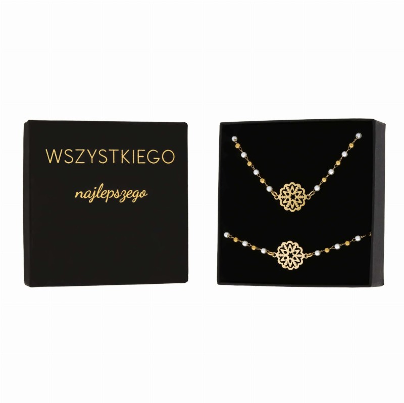 Naszyjnika łańcuch stal chirurgiczna zawieszka śnieżynka