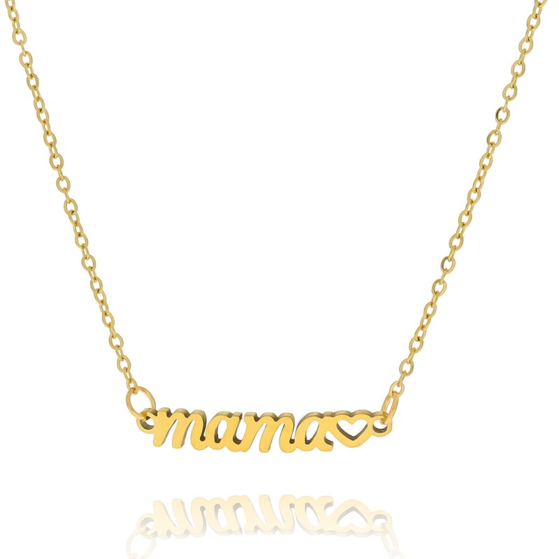Naszyjnik dla mamy serduszko ze stali kolor złoty
