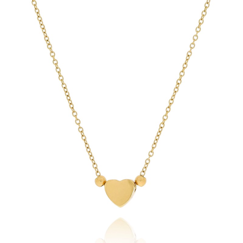 Naszyjnik serduszko choker stal szlachetna kolor złoty