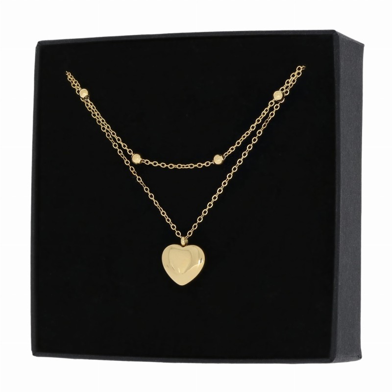 Naszyjnik serduszko choker stal szlachetna kolor złoty