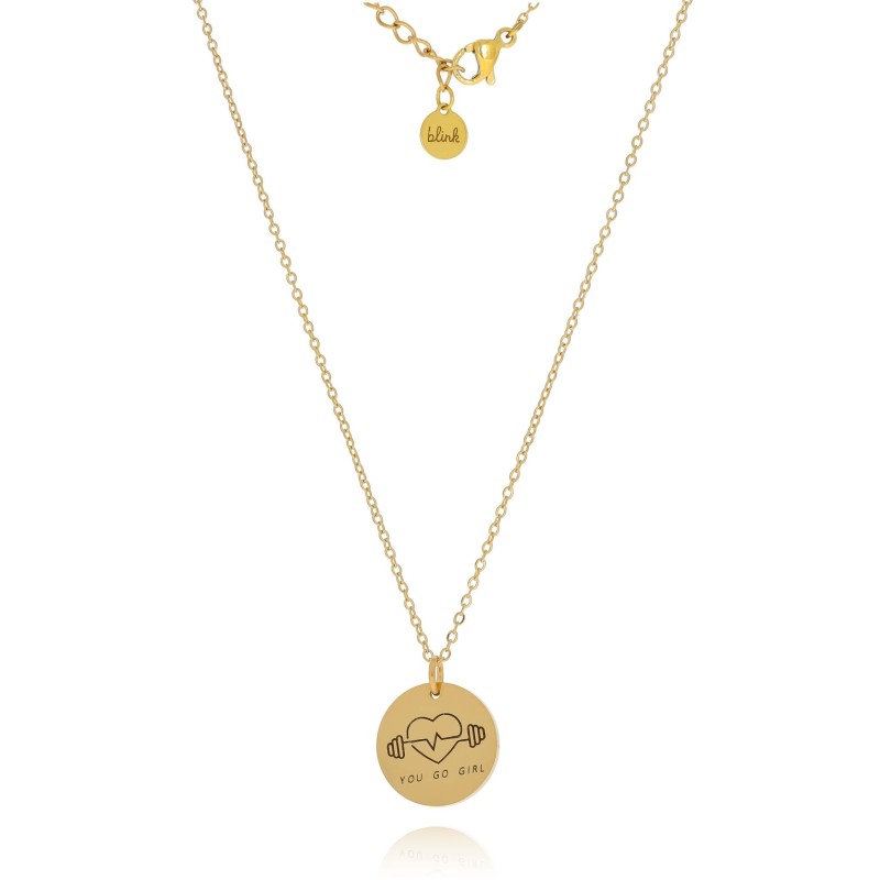 Naszyjnik stal zawieszka z grawerem you go girl siłownia fitness