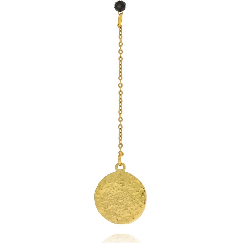 Naszyjnik  body chain medalion kolor złoty koraliki