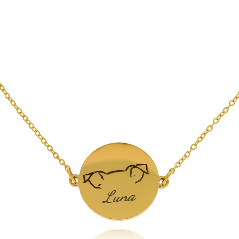 Bransoletka z grawerem stal pies personalizacja imię psia mama