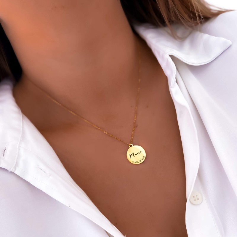 Naszyjnik dla mamy stal chirurgiczna grawer personalizowane imiona dzieci prezent