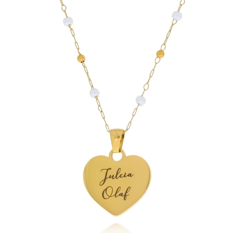 Naszyjnik z grawerem mama  personalizacja prezent kolor złoty