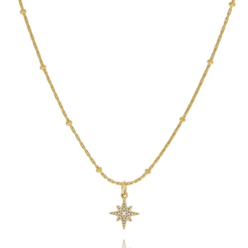 Choker naszyjnik ze stali z gwiazdką kryształki stal 