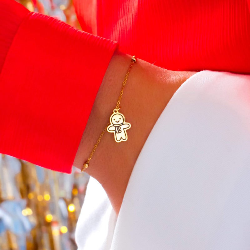 Bransoletka z pierniczkiem ze stali chirurgicznej – uroczy dodatek na każdą okazję