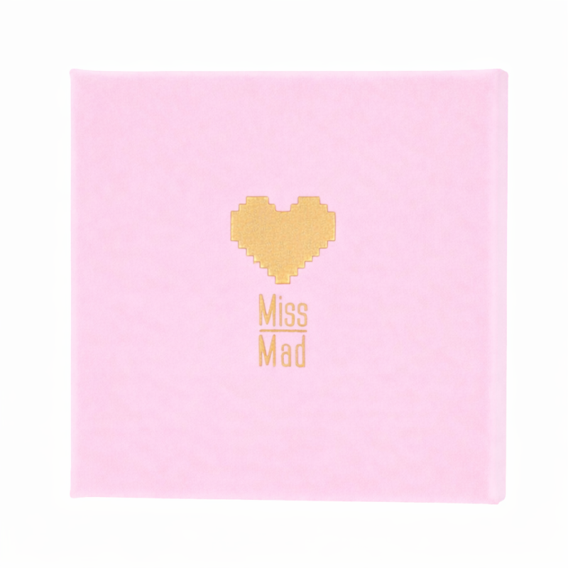 Pudełko na biżuterię z logo missmad różowe
