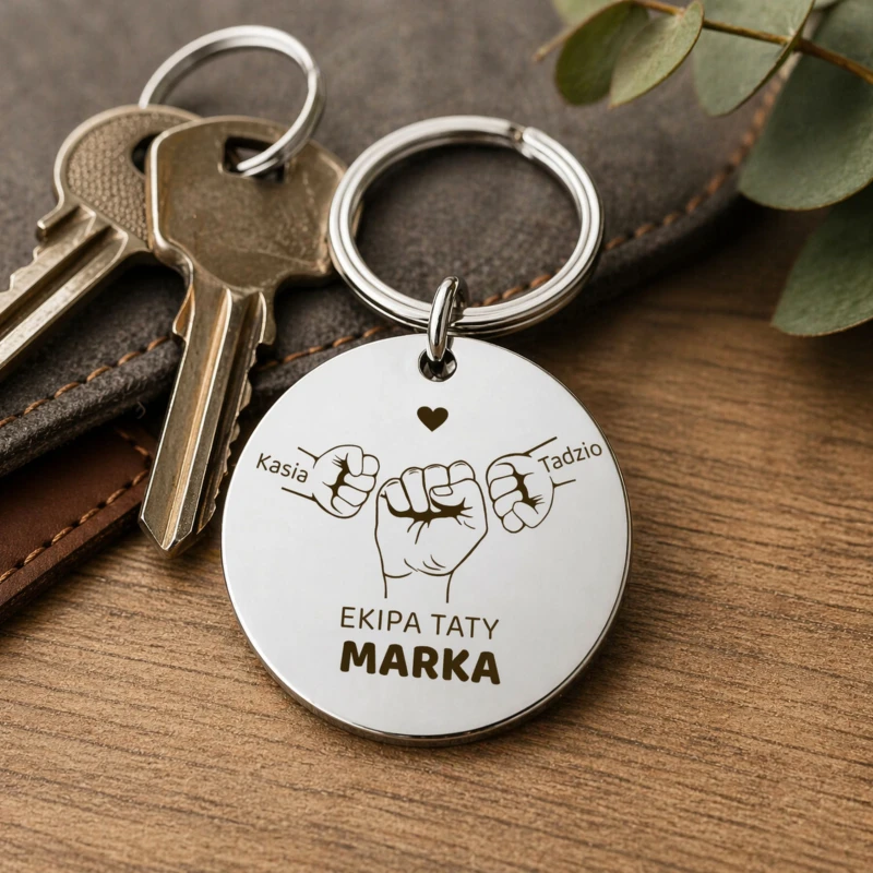 Brelok dla taty imiona dzieci na prezent