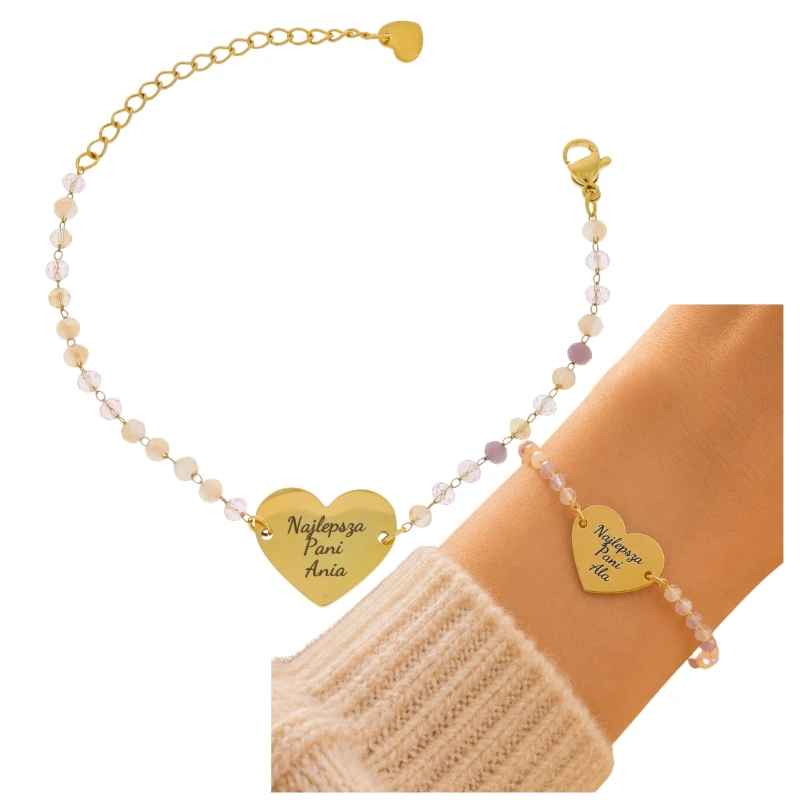 Bransoletka na koniec przedszkola szkoły prezent dla pani.jpg